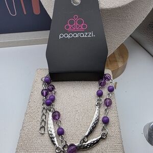Paparazzi Purple and Silver Chain Bracelet (258)
